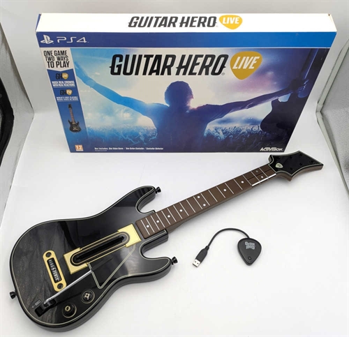 Playstation 4 Guitar Hero Controller - Guitar Hero Live - I æske - PS4 Tilbehør (B Grade) (Genbrug)